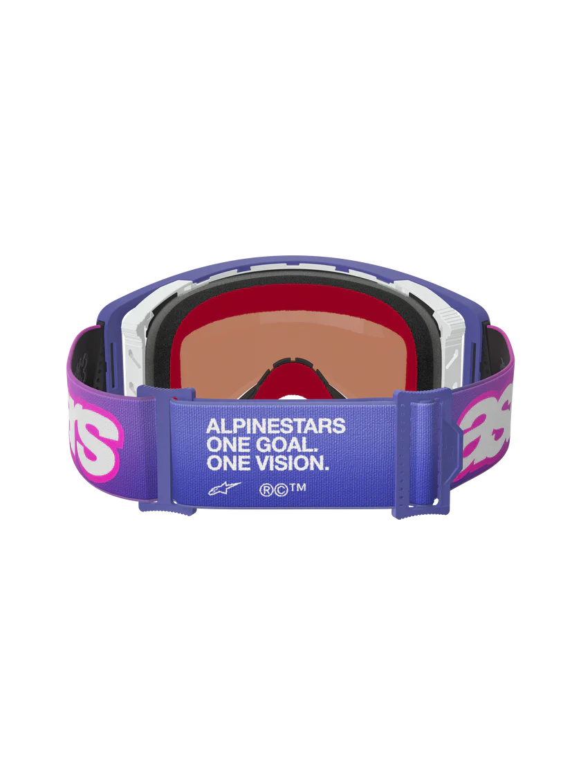 Alpinestars Supertech Vision Goggle - Vista - Purple Fluo/Pink - Blue Mirror Lens