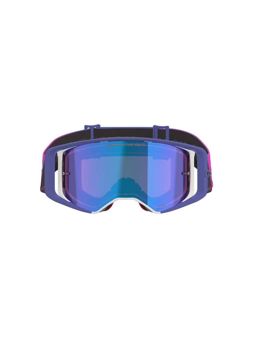 Alpinestars Supertech Vision Goggle - Vista - Purple Fluo/Pink - Blue Mirror Lens