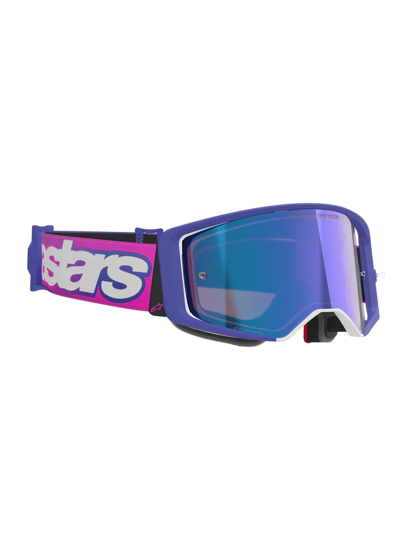 Alpinestars Supertech Vision Goggle - Vista - Purple Fluo/Pink - Blue Mirror Lens