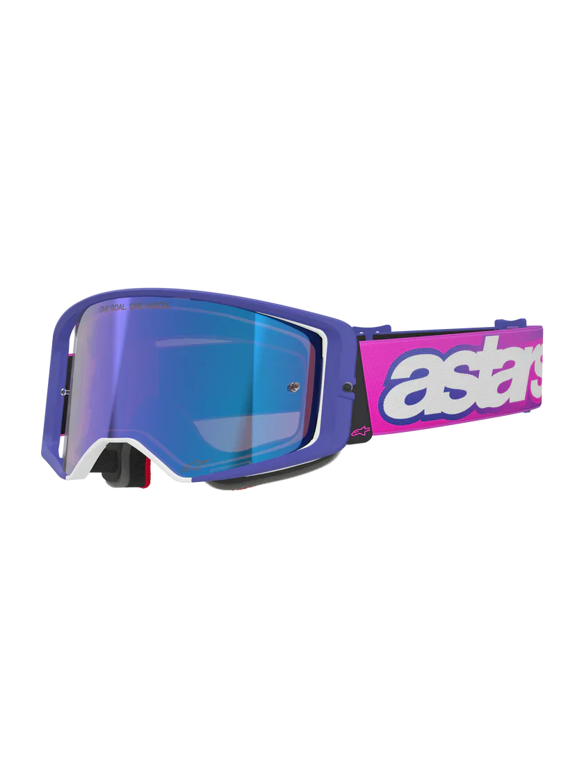 Alpinestars Supertech Vision Goggle - Vista - Purple Fluo/Pink - Blue Mirror Lens
