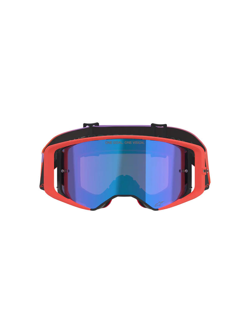 Alpinestars Supertech Vision Goggle - Corp - Hot Coral Purple - Blue Mirror Lens