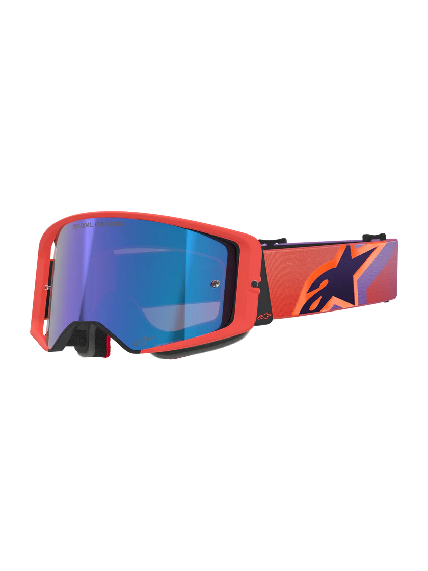 Alpinestars Supertech Vision Goggle - Corp - Hot Coral Purple - Blue Mirror Lens