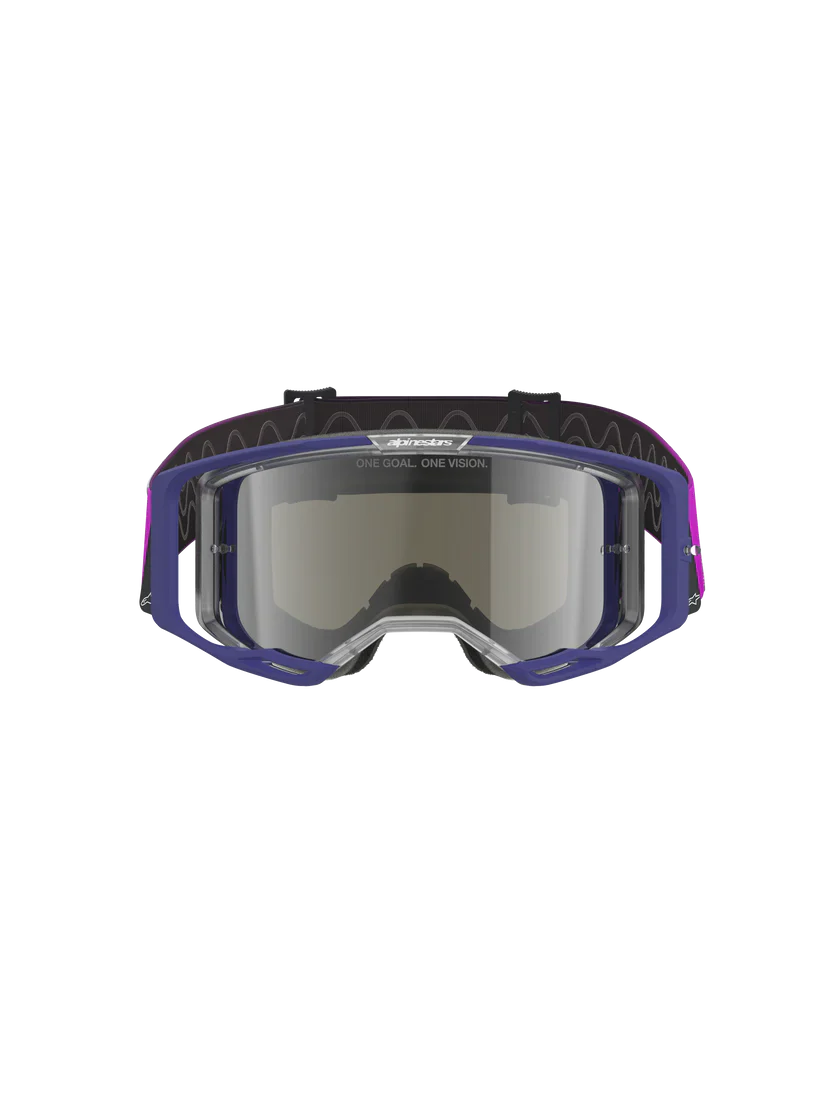 Alpinestars Vision 8 Goggle - Corp - Purple/Light Gray - Silver Mirror Lens