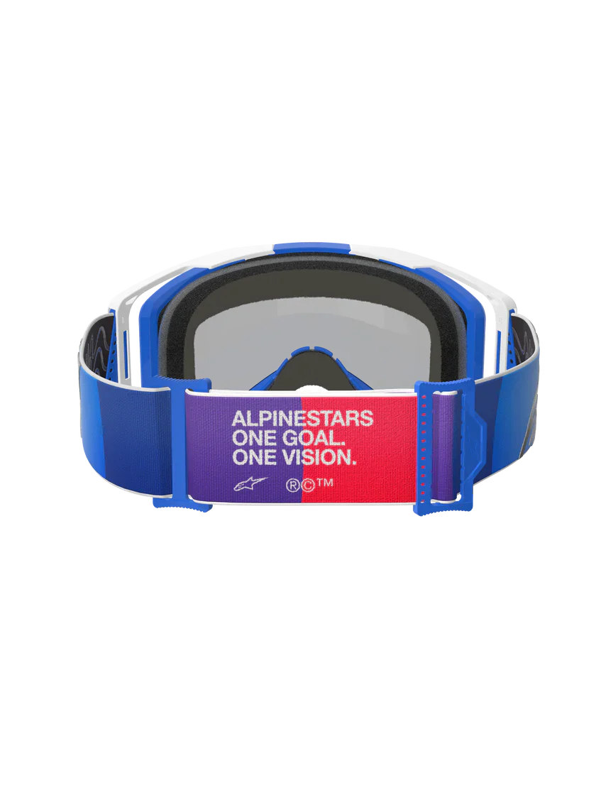 Alpinestars Vision 8 Goggle - Corp - Blue/White - Blue Mirror Lens