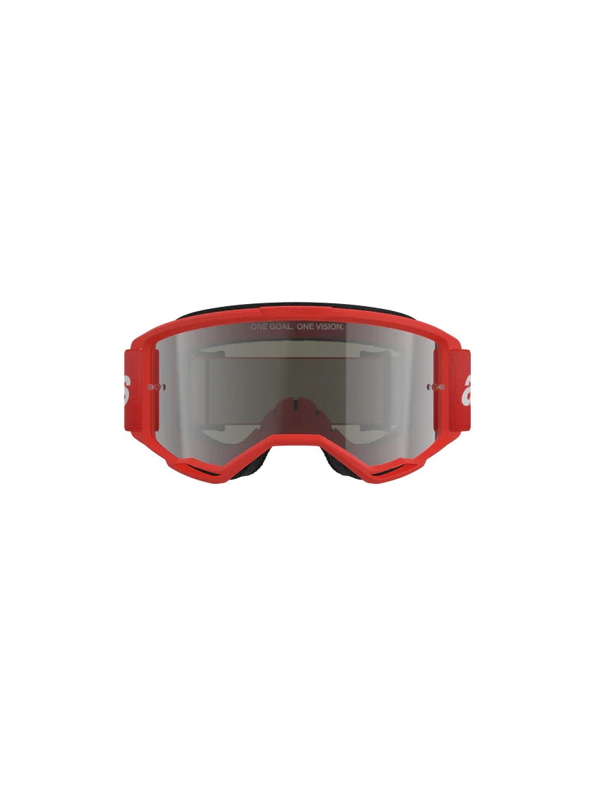 Alpinestars Vision 3 Goggle - Wordmark - Red - Silver Mirror Lens