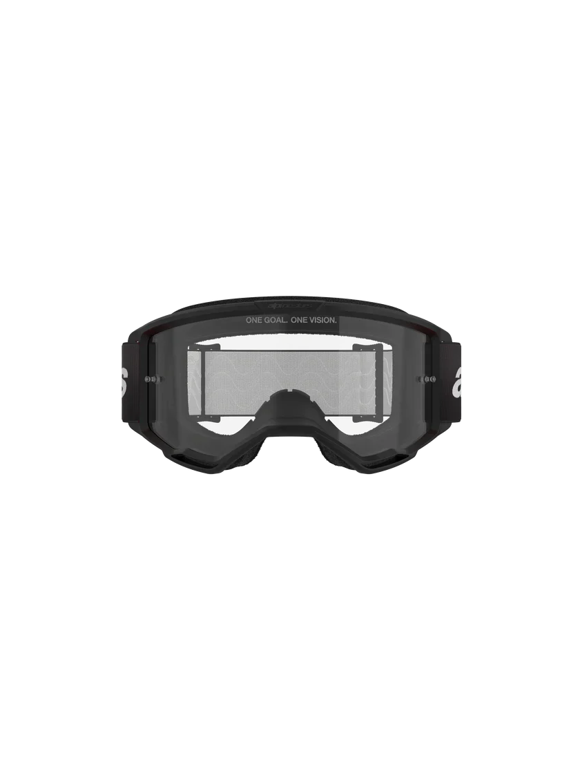 Alpinestars Vision 3 Goggle - Wordmark - Black - Clear Lens