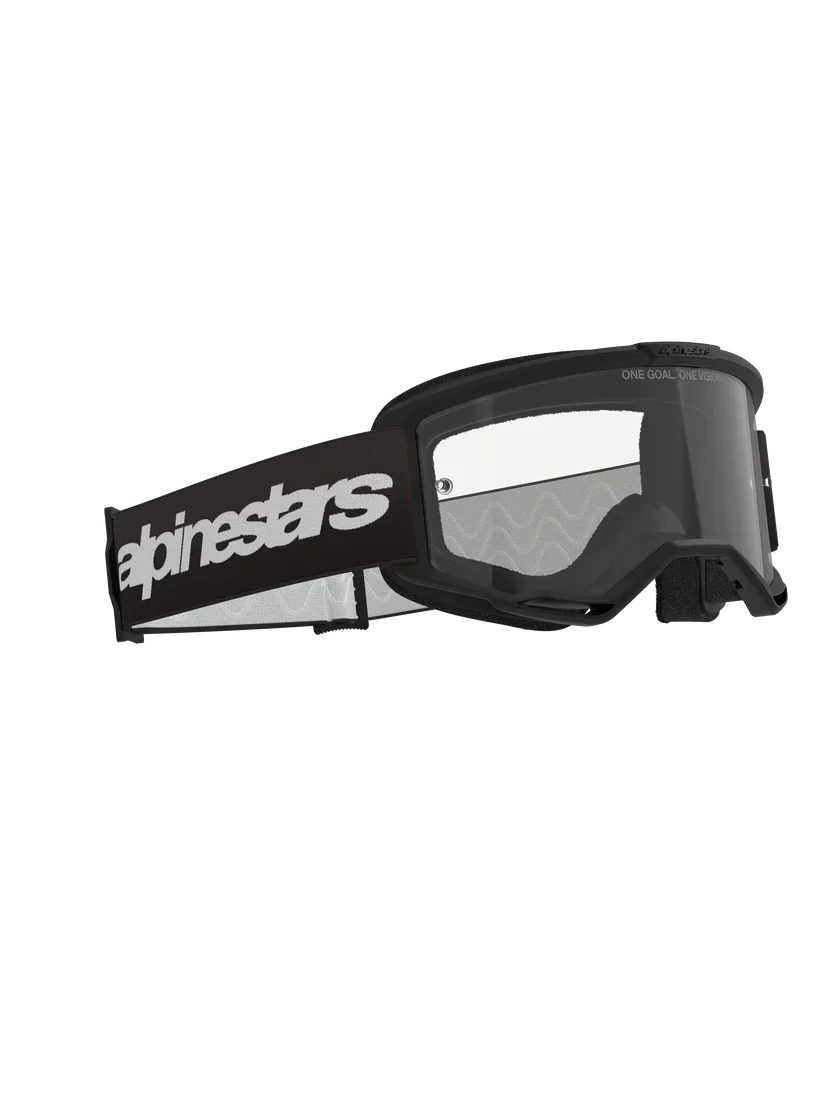 Alpinestars Vision 3 Goggle - Wordmark - Black - Clear Lens
