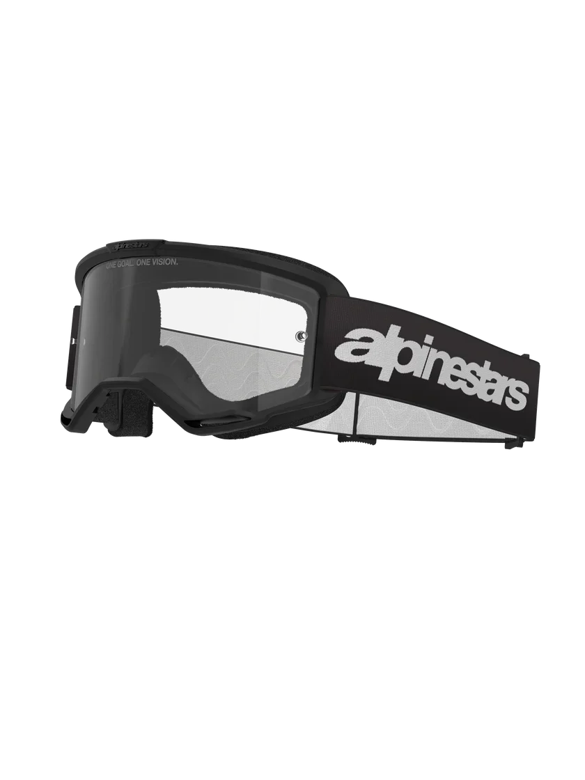 Alpinestars Vision 3 Goggle - Wordmark - Black - Clear Lens