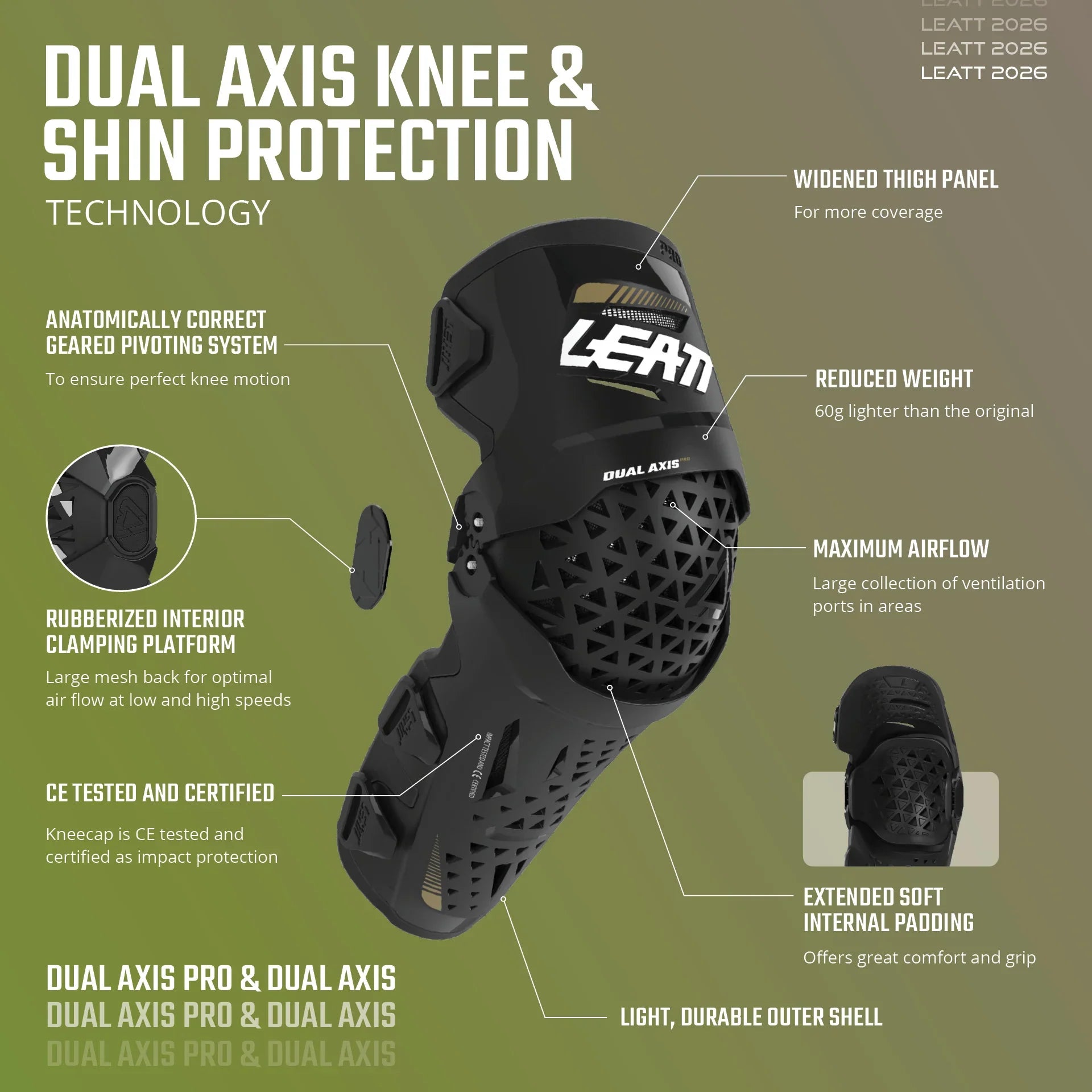 Leatt Knee & Shin Guard Dual Axis