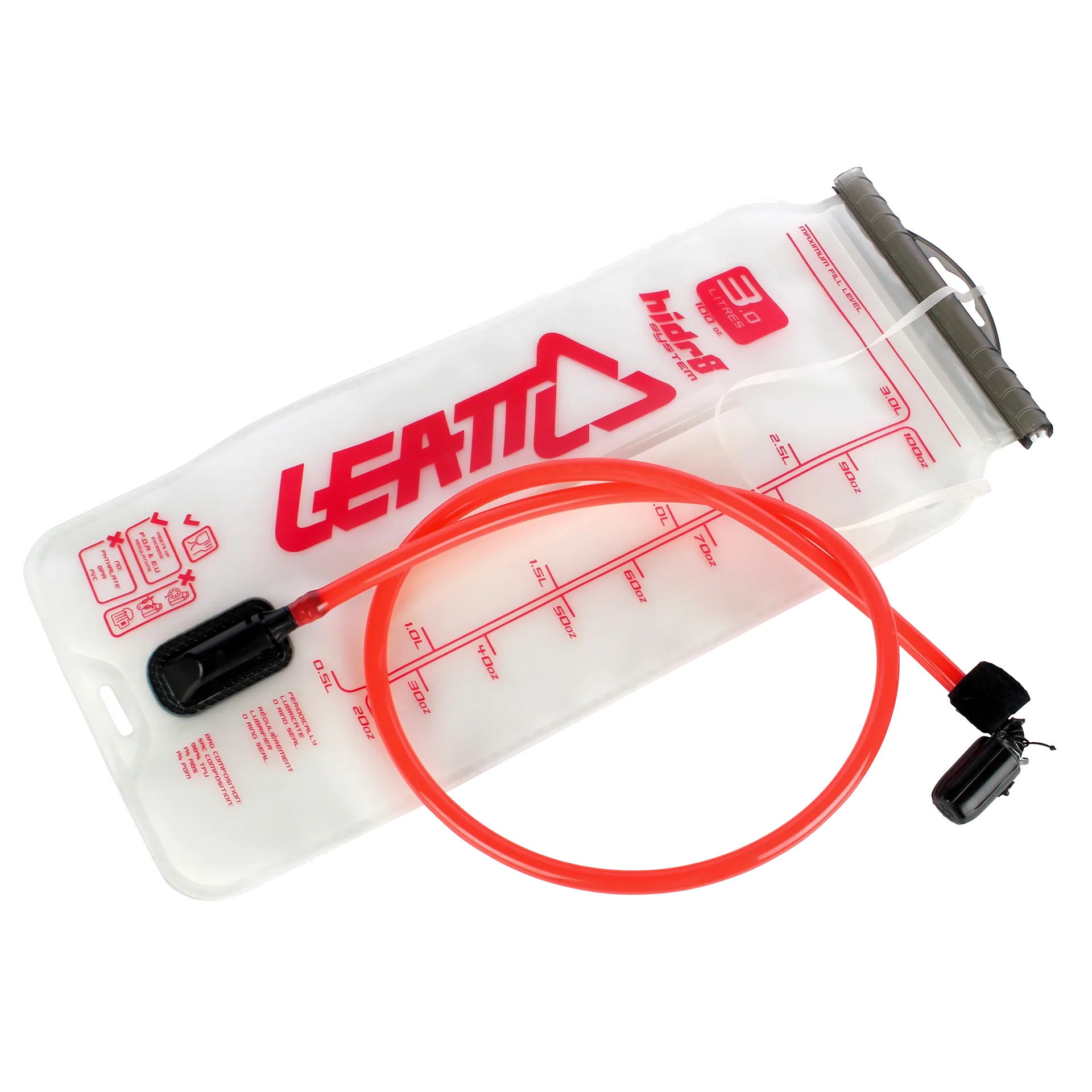 Leatt Bladder Flat CleanTech 3L (100oz) w Tube and Bite Valve